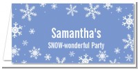 Snowflakes - Personalized Birthday Party Place Cards