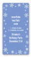 Snowflakes - Custom Rectangle Birthday Party Sticker/Labels thumbnail