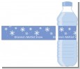 Snowflakes - Personalized Birthday Party Water Bottle Labels thumbnail