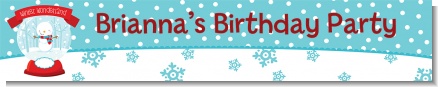 Snow Globe Winter Wonderland - Personalized Birthday Party Banners