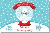 Snow Globe Winter Wonderland - Personalized Birthday Party Placemats