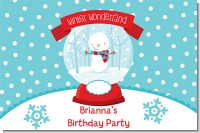 Snow Globe Winter Wonderland - Personalized Birthday Party Placemats