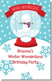 Snow Globe Winter Wonderland - Personalized Birthday Party Wall Art