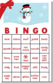 Snowman Family with Snowflakes Free Christmas Bingo Game Snowman Family with Snowflakes Free Christmas Bingo Game