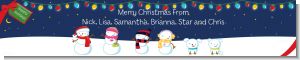 Snowman Family with Lights - Personalized Christmas Banners