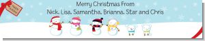 Snowman Family with Snowflakes - Personalized Christmas Banners