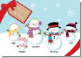 Snowman Family with Snowflakes - Christmas Invitations thumbnail