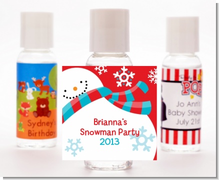 Snowman Fun - Personalized Christmas Hand Sanitizers Favors