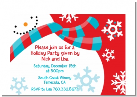 Snowman Fun - Christmas Petite Invitations