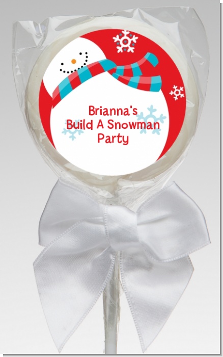 Snowman Fun - Personalized Christmas Lollipop Favors