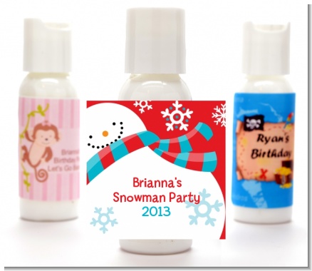Snowman Fun - Personalized Christmas Lotion Favors