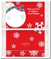 Snowman Fun - Personalized Popcorn Wrapper Christmas Favors