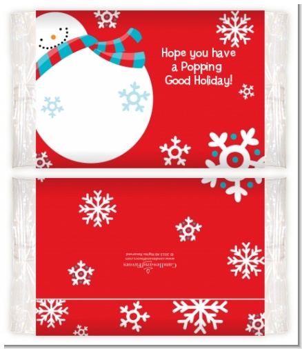 Snowman Fun - Personalized Popcorn Wrapper Christmas Favors