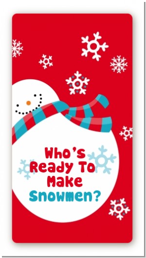 Snowman Fun - Custom Rectangle Christmas Sticker/Labels