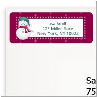 Snowman - Christmas Return Address Labels