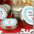 Snowman Snow Scene - Christmas Candle Favors thumbnail