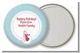 Snowman Snow Scene - Personalized Christmas Pocket Mirror Favors thumbnail