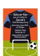 Soccer Jersey Black and Blue - Birthday Party Petite Invitations thumbnail