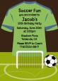 Soccer Jersey Green and Blue - Birthday Party Invitations thumbnail
