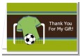 Soccer Jersey Green and Blue - Birthday Party Thank You Cards thumbnail