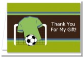 Soccer Jersey Green and Blue - Birthday Party Thank You Cards