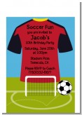 Soccer Jersey Red and Black - Birthday Party Petite Invitations