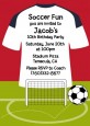 Soccer Jersey White, Red and Black - Birthday Party Invitations thumbnail
