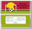 Soccer Jersey Yellow and Red - Personalized Birthday Party Candy Bar Wrappers thumbnail