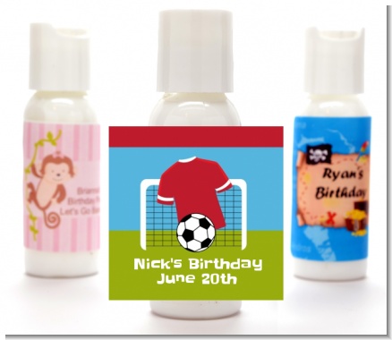 Soccer - Personalized Birthday Party Lotion Favors