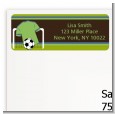 Soccer Jersey Green and Blue - Birthday Party Return Address Labels thumbnail