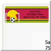 Soccer Jersey Yellow and Red - Birthday Party Return Address Labels