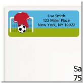 Soccer - Birthday Party Return Address Labels