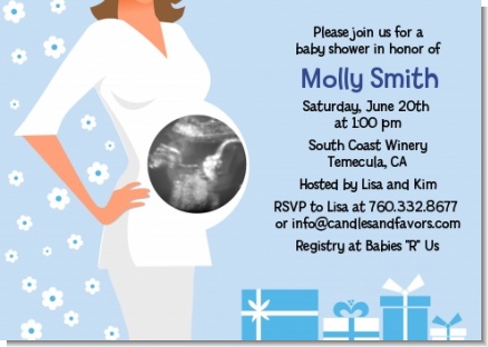 Sonogram It's A Boy - Baby Shower Invitations