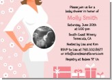 Sonogram It's A Girl - Baby Shower Invitations