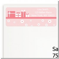 Sonogram It's A Girl - Baby Shower Return Address Labels