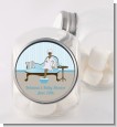 Spa Mom Blue African American - Personalized Baby Shower Candy Jar thumbnail