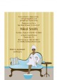 Spa Mom Blue African American - Baby Shower Petite Invitations thumbnail