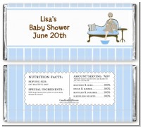 Spa Mom Blue - Personalized Baby Shower Candy Bar Wrappers