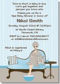 Spa Mom Blue - Baby Shower Invitations