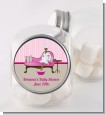 Spa Mom Pink African American - Personalized Baby Shower Candy Jar thumbnail