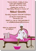 Spa Mom Pink African American - Baby Shower Invitations