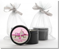 Spa Mom Pink - Baby Shower Black Candle Tin Favors