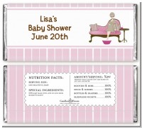 Spa Mom Pink - Personalized Baby Shower Candy Bar Wrappers