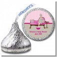 Spa Mom Pink - Hershey Kiss Baby Shower Sticker Labels thumbnail