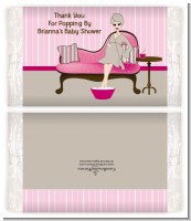 Spa Mom Pink - Personalized Popcorn Wrapper Baby Shower Favors