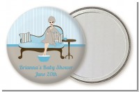 Spa Mom Blue - Personalized Baby Shower Pocket Mirror Favors