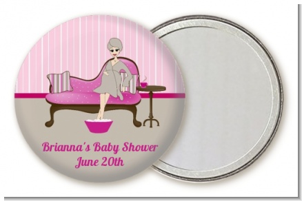 Spa Mom Pink - Personalized Baby Shower Pocket Mirror Favors