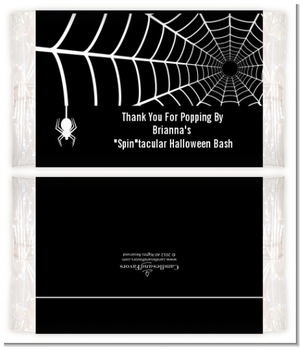 Spider - Personalized Popcorn Wrapper Halloween Favors