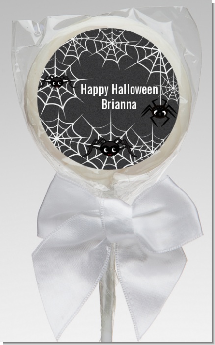 Spider Webs - Personalized Halloween Lollipop Favors