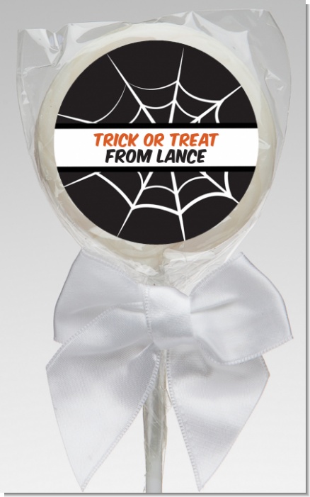 Spiders Web - Personalized Halloween Lollipop Favors
